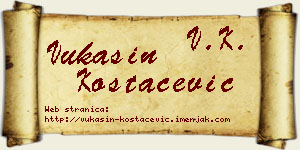 Vukašin Kostačević vizit kartica